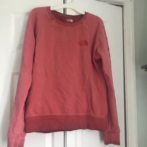 Red North-face Crewneck